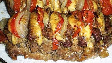 свинина запеченая с овощами