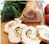 мясной рулет с овощами