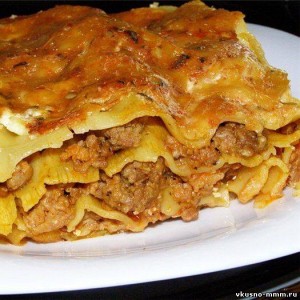 Лазанья с мясным фаршем