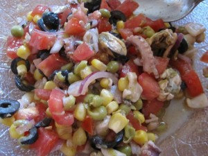 Салат с морепродуктами