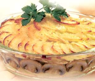 Картофельная запеканка с грибами