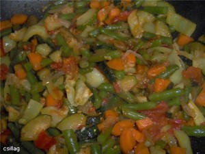 рагу с кабачками и стручковой фасолью