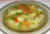 Овощной супчик с цветной капустой