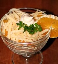 Салат с курицей и апельсином