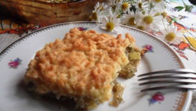 пирог закусочный из кабачков