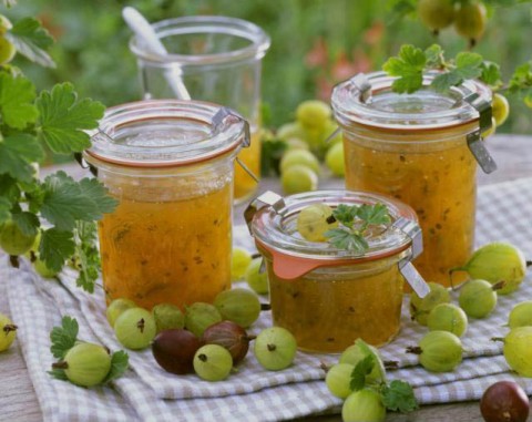 Неваренное варенье из крыжовника