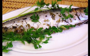 Скумбрия с зеленью